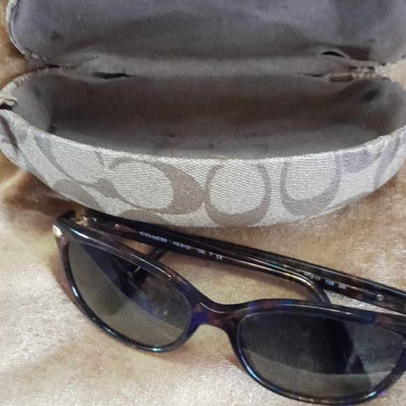 Coach Cat Eyes Confetti Purple Perscription  Sunglasses W/Case EUC - Picture 5 of 11